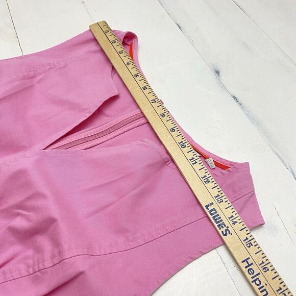 Boden Helena Pink Chino Short Dress Sleeveless Knee Length V Neck  Women's 12R - Picture 7 of 10